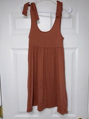 wild fable Rust Tie-Shoulder Tank Dress